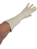 8-button length cream leather vintage gloves 