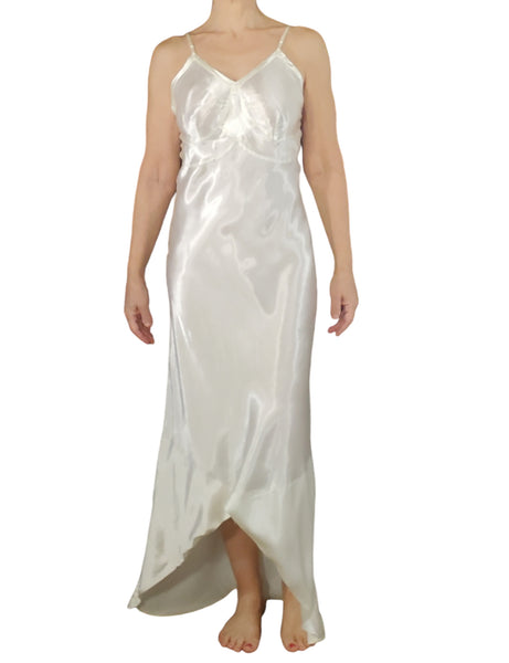 40s Satin Slip or Nightgown on a person