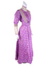 Angle view of Edwardian Dress in Plum Purple