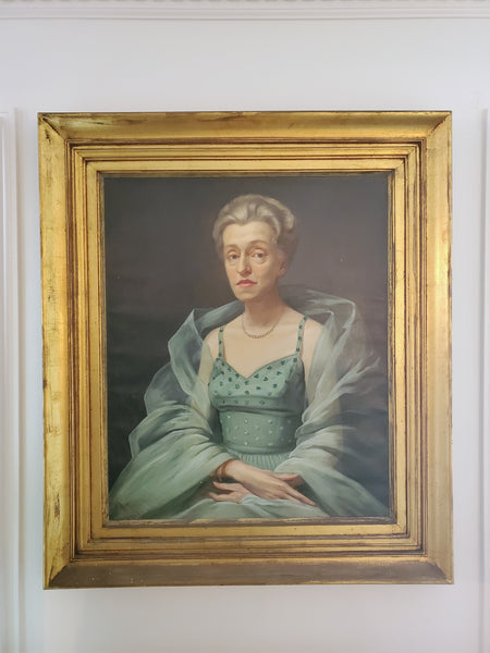 Portrait of original owner wearing the dress