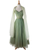 1940s 1950s Ball Gown With Shawl or Wrap 