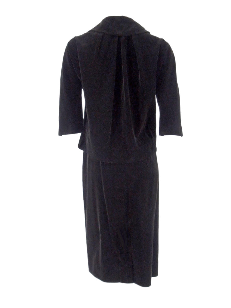 Vintage 1950s Black Velvet Skirt Suit - sm, med – Better Dresses Vintage