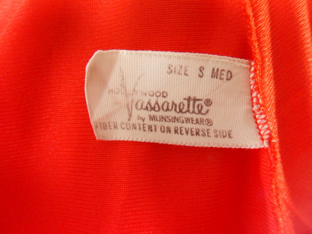 1963 women's Hollywood Vassarette red school colors girdle bra