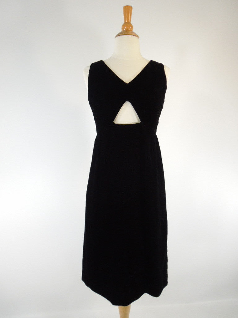 Vintage 60s LBD Velvet With Sexy Bust Cut Out Cocktail Dress – Better ...