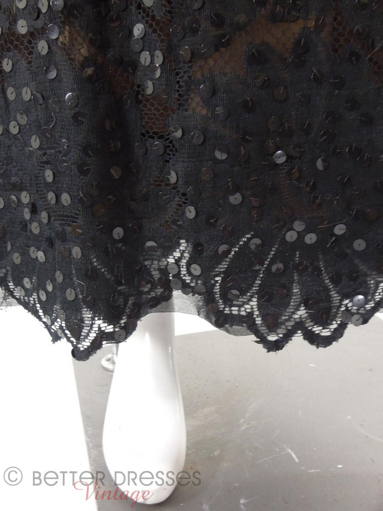 Vintage 1970s Maxi Dress Black Sequin Hostess Gown - med – Better ...