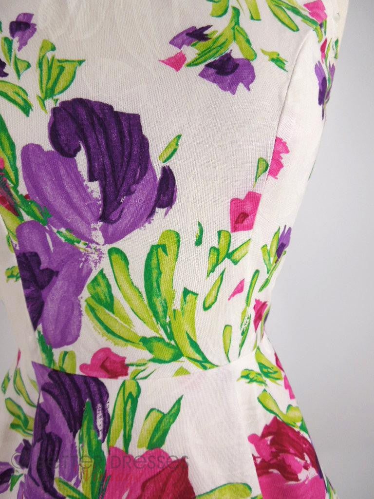 80s Does 50s Floral Dress – Better Dresses Vintage