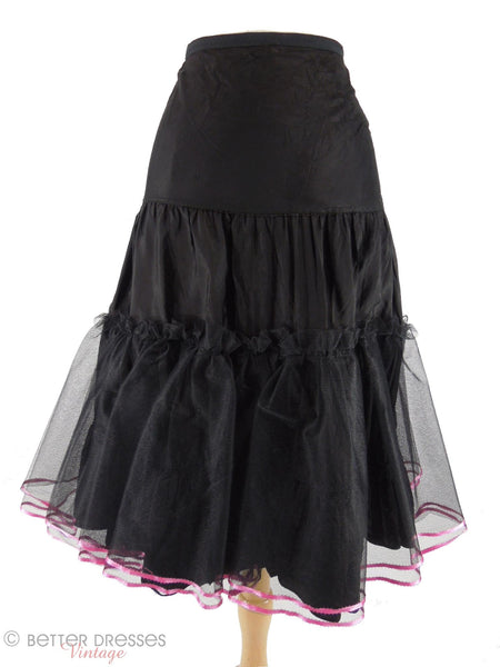 50s Black Crinoline - close view