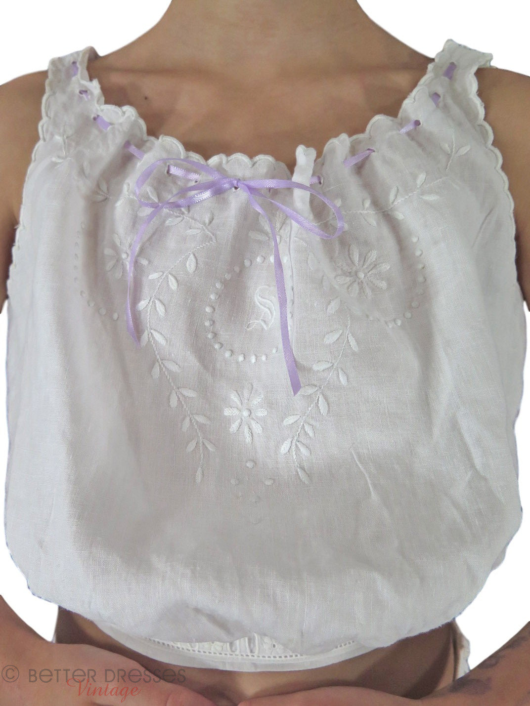 Embroidery Cotton Corset Cami Top