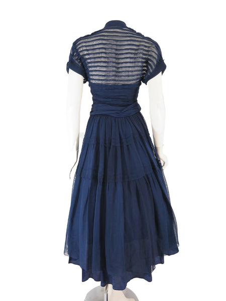 40s50s Navy Blue Party Dress Better Dresses Vintage