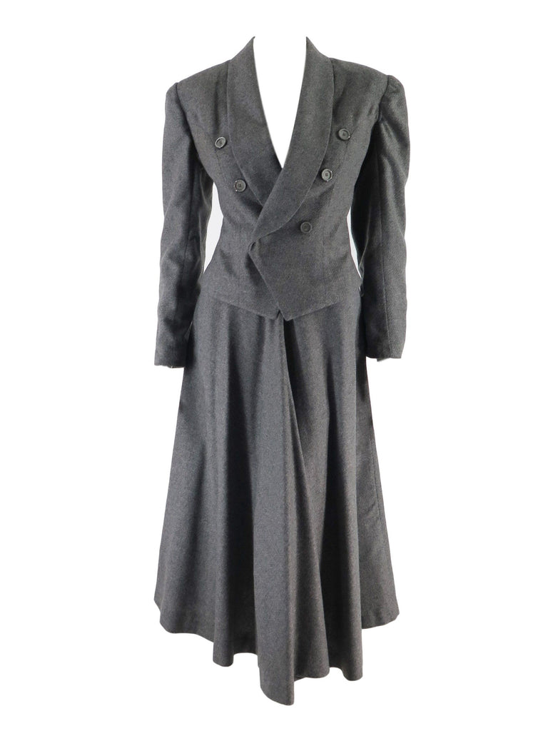 80s Does 50s Gray New Look Style Skirt Suit – Better Dresses Vintage