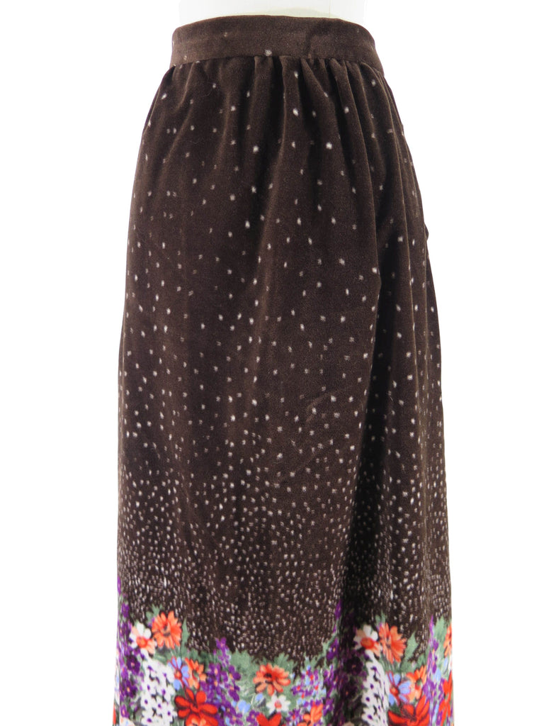 60s Plush Floral Maxi Skirt – Better Dresses Vintage