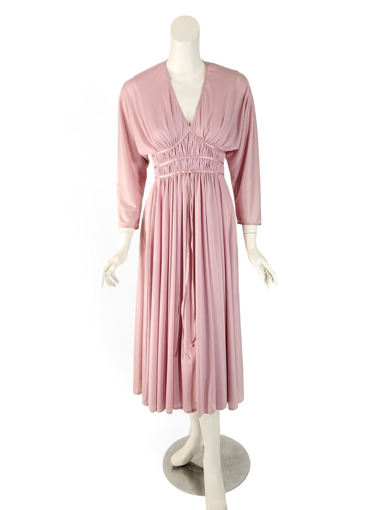 70s/80s Jerry Silverman Goddess Dress in Mauve Pink - sm – Better Dresses  Vintage