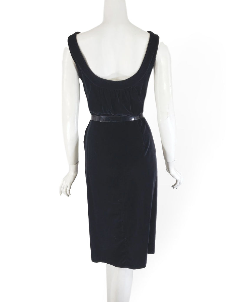 50s Black Velvet Dress - sm – Better Dresses Vintage